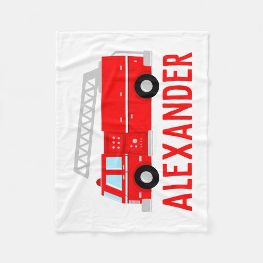 Naam van de brandweerwagen fleece deken (Voorkant)