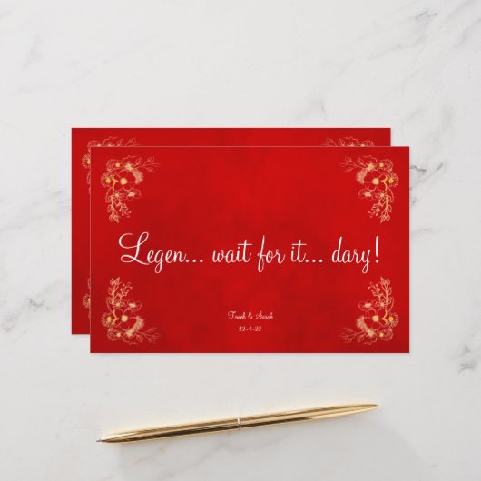 Naam van de bruiddwergtafel (Voorkant / Achterkant in situ)