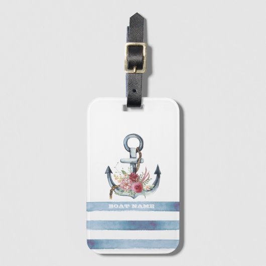 Naam van de cabine, ankervloerstroken bagagelabel (Voorkant (verticaal))