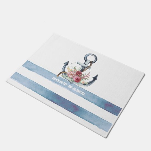 Naam van de cabine, ankervloerstroken deurmat (Schuin)