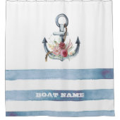 Naam van de cabine, ankervloerstroken douchegordijn (Voorkant)