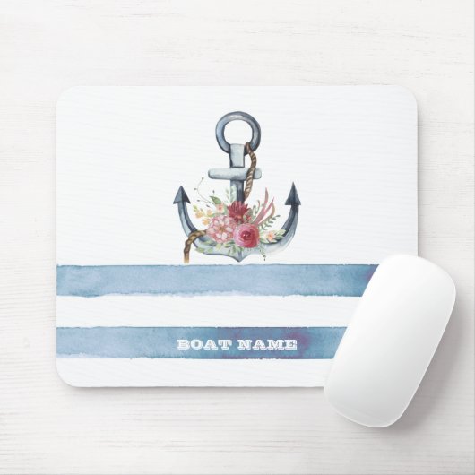 Naam van de cabine, ankervloerstroken muismat (Met muis)