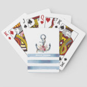 Naam van de cabine, ankervloerstroken pokerkaarten (Achterkant)