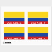 naam van de colombiaanse vlag rechthoekige sticker (Vel)