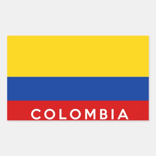naam van de colombiaanse vlag rechthoekige sticker (Voorkant)