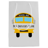 Naam van de coole schoolbuschauffeur toevoegen medium cadeauzakje (Voorkant)