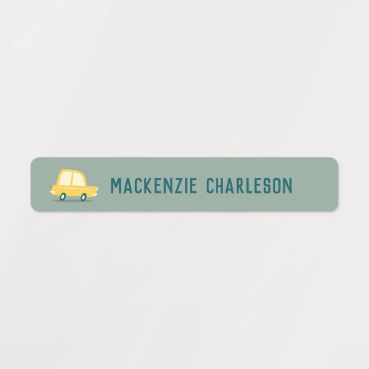 Naam van de creditauto labels (Design 1)