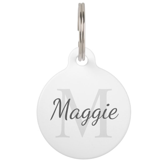 Naam van de dichter, Monogram met de QR-code van h Huisdierpenning (Voorkant)