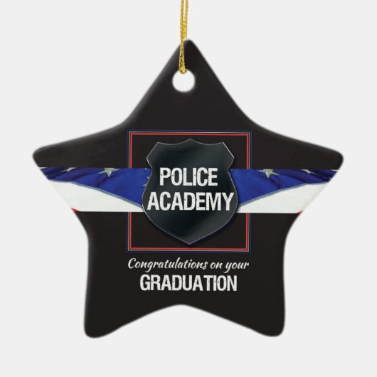 Naam van de douane, Afstuderen van de Politieacade Keramisch Ornament (Voorkant)