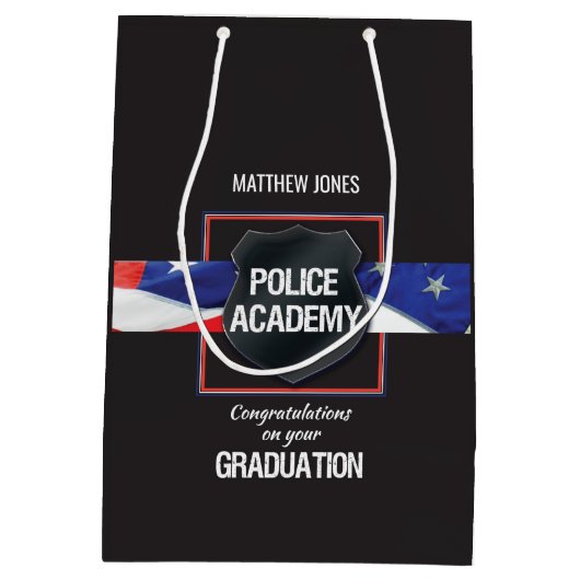 Naam van de douane, Afstuderen van de Politieacade Medium Cadeauzakje (Achterkant)