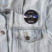 Naam van de douane, Afstuderen van de Politieacade Ronde Button 5,7 Cm (In situ)