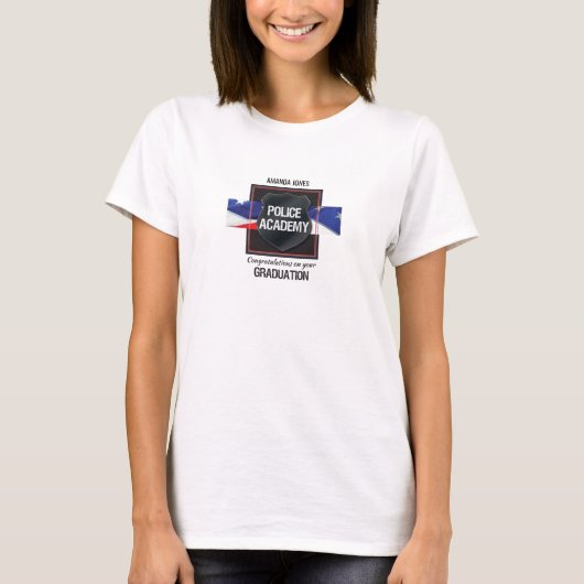 Naam van de douane, Afstuderen van de Politieacade T-shirt (Voorkant)