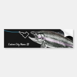 NAAM VAN DE DOUANESCHIEDENIS STEELHEAD HIER FISHY  BUMPERSTICKER