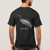 NAAM VAN DE DOUANESCHIEDENIS STEELHEAD HIER FISHY  T-SHIRT (Achterkant)