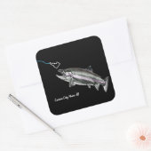 NAAM VAN DE DOUANESCHIEDENIS STEELHEAD HIER FISHY  VIERKANTE STICKER (Envelop)