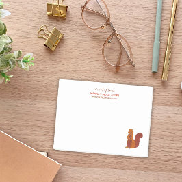 Naam van de eekhoorn en contactgegevens post-it® notes