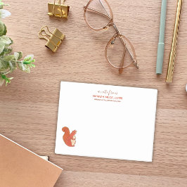 Naam van de eekhoorn en contactgegevens post-it® notes