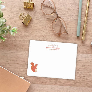 Naam van de eekhoorn en contactgegevens post-it® notes