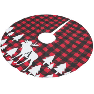 Naam van de familie Cabin Rustic Moose Buffalo Che Kerstboom Rok