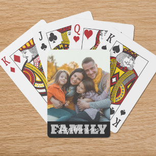 Naam van de familie Foto Aangepaste kleuren Pokerkaarten