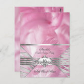 Naam van de gast Kaarten Pink Sweet 16 (Voorkant / Achterkant)