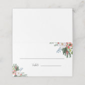 Naam van de gast van Christmas Winter Plaatskaartje (Buitenkant ongevouwen)