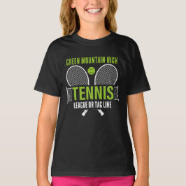 Naam van de georganiseerde tenniscompetitie t-shirt