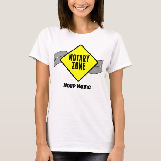 Naam van de Gepersonaliseerd naam van de notariszo T-shirt (Voorkant)