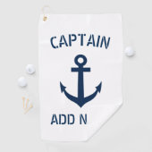 Naam van de gezagvoerder van de Nautical anchor Golfhanddoek (Insitu)