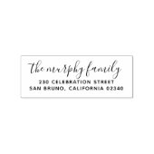 Naam van de grafische familie en eenvoudig retoura rubberstempel (Afrduk)