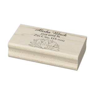 Naam van de illustratie Lotus Flower Floral Rubberstempel