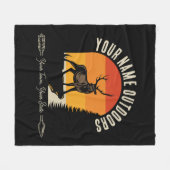 NAAM VAN DE JACHT VOEGT NAAM Buiten Deer Elk Wilde Fleece Deken (Voorkant (Horizontaal))