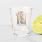 NAAM VAN DE JACHT VOEGT NAAM Buiten Deer Elk Wilde Shot Glas (Achterkant)