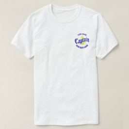 Naam van de jachten en kapitein van de boot t-shirt