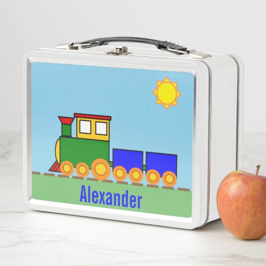 Naam van de jongen met trein (In situ)