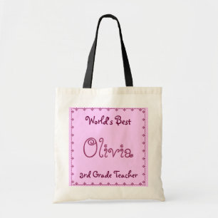 NAAM VAN DE KLANT Beste leerkracht van de derde kl Tote Bag