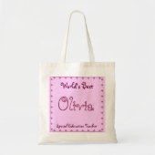 NAAM VAN DE KLANT Beste SPECIALE ONDERWIJSleraar t Tote Bag (Voorkant)