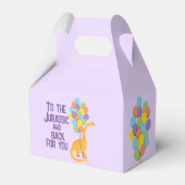 Naam van de klant kinder school dino Valentijnse Bedankdoosjes (Achterkant)