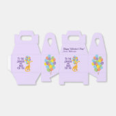 Naam van de klant kinder school dino Valentijnse Bedankdoosjes (Uitgevouwen)