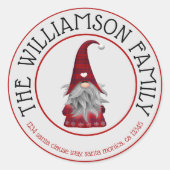 Naam van de klinknagnaam retouradres ronde sticker (Voorkant)