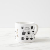 Naam van de koffieliefhebber, Kleine Espresso Cup  Espresso Kop (Voorkant rechts)