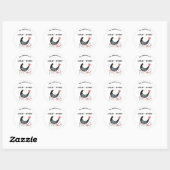 Naam van de leraar Aanmoediging Vogel Ronde Sticker (Vel)