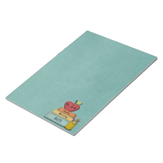 Naam van de leraar notitieblok (Schuin)