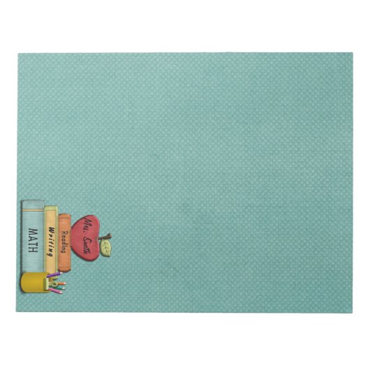 Naam van de leraar notitieblok (Voorkant)