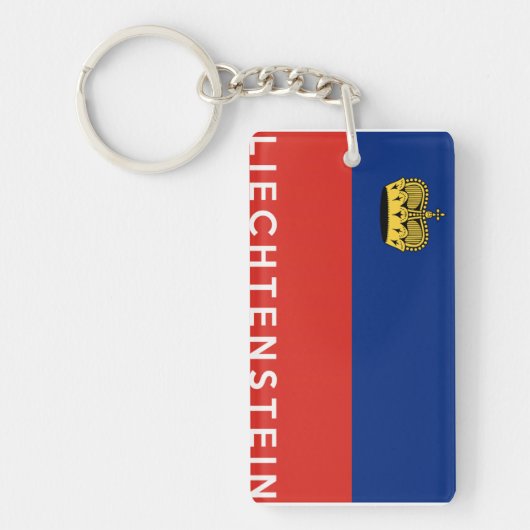 naam van de liechtenstein - vlag sleutelhanger (Voorkant)