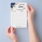 Naam van de liefdeszong Blue Flowers Shower Game C Flyer (Hand)