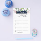 Naam van de Love Song Pampas Grass Game Card Flyer (Enkel)