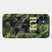 naam van de militaire wereldkaart Case-Mate iPhone case (Achterkant (horizontaal))