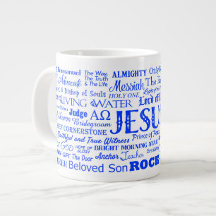 Naam van de Mok JESUS JUMBO Coffee - Royal Blue Te
