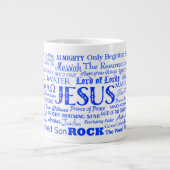 Naam van de Mok JESUS JUMBO Coffee - Royal Blue Te (Voorkant)